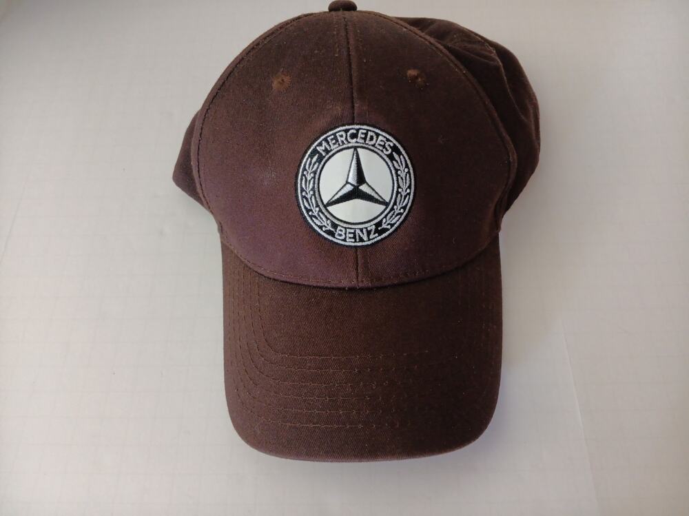 Mercedes Benz Slideback Classic Logo Patch Brown Hat One Size